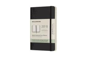 Moleskine 18 Month Weekly Planner, Pocket, Black, Soft Cover (3.5 X 5.5) cover