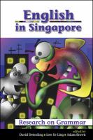 English in Singapore Research on Grammar cover