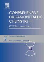 Comprehensive Organometallic Chemistry III Groups 13-15 (volume3) cover