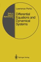 Differential Equations and Dynamical Systems cover