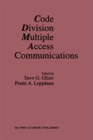 Code Division Multiple Access Communications cover