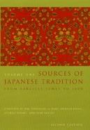 Sources of Japanese Tradition (volume1) cover