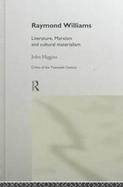 Raymond Williams Literature, Marxism and Cultural Materialism cover