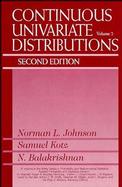 Continuous Univariate Distributions (volume2) cover