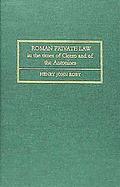 Roman Private Law in the Times of Cicero and of the Antonines cover