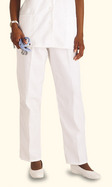 Ladies Elastic Waist Pant-White-Size 6 cover