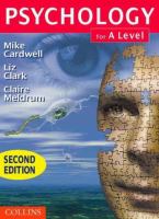Psychology for A Level cover