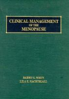 Clinical Management of the Menopause cover