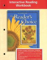 Glencoe Literature, Course 1, Grade 6, Interactive Reading Workbook cover