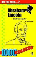 Abraham Lincoln Great Emancipator cover