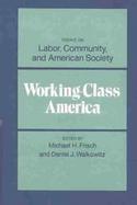 Working-Class America Essays on Labor, Community, and American Society cover