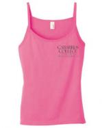 Cabarrus College of Health Sciences Anvil Ladies Semi-Sheer Spaghetti Strap Tank (Medium, Hot Pink) cover