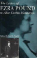 The Letters of Ezra Pound to Alice Corbin Henderson cover