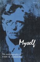 Myself the Autobiography of John R. Commons cover