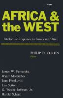 Africa and the West Intellectual Responses to Europe cover
