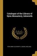 Catalogue of the Library of Syon Monastery, Isleworth cover