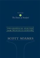 Philosophical Analysis in the Twentieth Century The Dawn of Analysis (Volume 1) cover