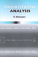 Quantitative Analysis A Textbook cover