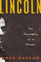 Lincoln The Biography of a Writer cover