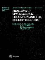 Problems of Space Science Education and the Role of Teachers cover