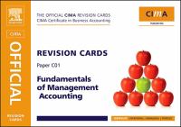 CIMA Revision Cards Fundamentals of Management Accounting cover