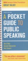 A Pocket Guide to Public Speaking cover