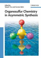 Organosulfur Chemistry in Asymmetric Synthesis cover