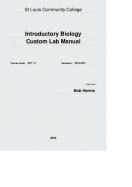 BIO 111: Introductory Biology Custom Lab Manual Coursepack cover