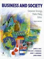 Business and Society: Corporate Strategy, Public Policy, Ethics cover