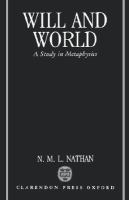 Will and World A Study in Metaphysics cover