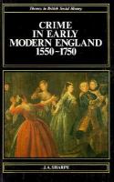 Crime in Early Modern England, 1550-1750 cover