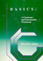 Basics: Grammar and Punctuation Workbook, A cover