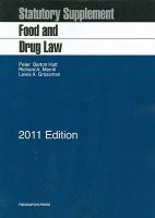 Food and Drug Law, 2011 Statutory Supplement cover