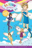 Rainbow Fairies: Books 5-7 with Special Pet Fairies Book 1 : Sky the Blue Fairy, Inky the Indigo Fairy, Heather the Violet Fairy, Katie the Kitten Fairy cover