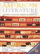 Anthology of American Literature: Volume I: Colonial Through Romantic cover