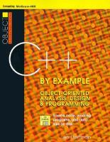C++ by Example: Object-Oriented Analysis, Design & Programming cover