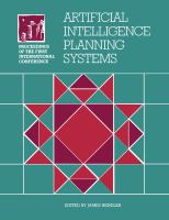 Artificial Intelligence Planning Systems- Proceedings of the First Conference (AIPS 92) cover