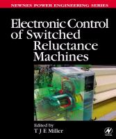 Electronic Control of Switched Reluctance Machines cover