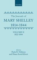 The Journals of Mary Shelley: 1814-1844 cover