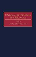 International Handbook of Adolescence cover