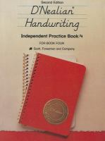D'Nealian Handwriting, Independent Practice/Grade 4 cover