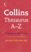 Collins Compact Thesaurus A-Z (Thesaurus) cover