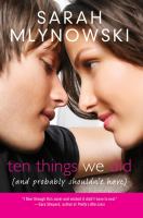 Ten Things We Did (and Probably Shouldn't Have) cover