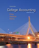 College Accounting Chapters 1-24 with Connect Plus cover