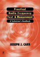 Practical Radio Frequency Test and Measurement- A Technicians Handbook cover