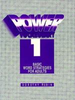 Power Vocabulary 1 Basic Word Strategies for Adults cover