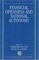 Financial Openness and National Autonomy Opportunities and Constraints cover