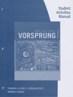 Student Activities Manual for Lovik/Guy/Chavezs Vorsprung: A Communicative Introduction to German Language and Culture, 3rd cover