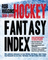 Higgins Hockey Fantasy Index: 2010-2011 cover