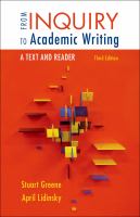 From Inquiry To Acad Writing: Txt + Rdr cover